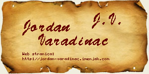 Jordan Varadinac vizit kartica